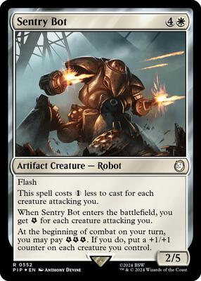 Sentry Bot (Surge Foil) card from Universes Beyond: Fallout