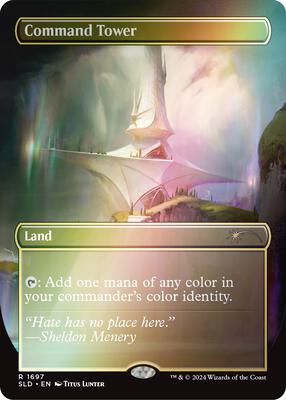 Command Tower (1697) (Rainbow Foil) card from Secret Lair Drop Series