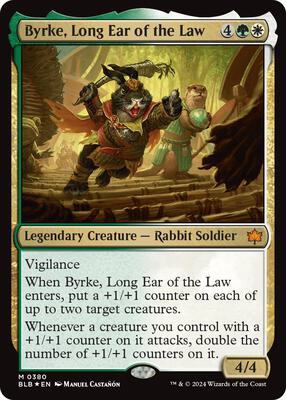 Byrke, Long Ear of the Law card from Bloomburrow