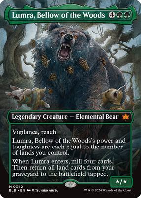 Lumra, Bellow of the Woods (Borderless) (0342) card from Bloomburrow