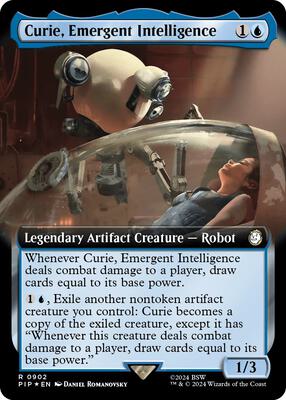 Curie, Emergent Intelligence (Extended Art) (Surge Foil) card from Universes Beyond: Fallout