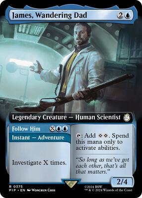 James, Wandering Dad (Extended Art) card from Universes Beyond: Fallout
