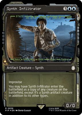 Synth Infiltrator (Showcase) (Surge Foil) card from Universes Beyond: Fallout