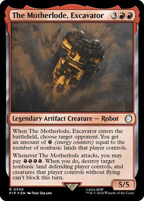 The Motherlode, Excavator (Surge Foil) card from Universes Beyond: Fallout