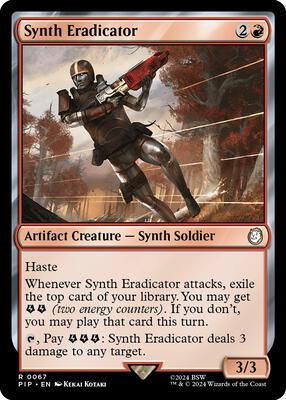 Synth Eradicator card from Universes Beyond: Fallout