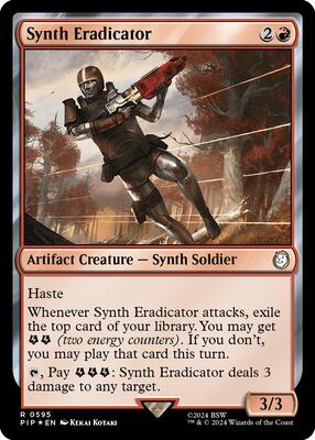 Synth Eradicator (Surge Foil) card from Universes Beyond: Fallout