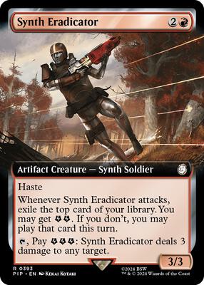 Synth Eradicator (Extended Art) card from Universes Beyond: Fallout