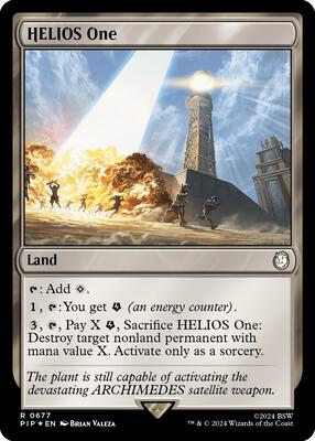 HELIOS One (Surge Foil) card from Universes Beyond: Fallout