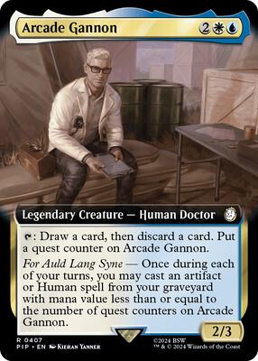 Arcade Gannon (Extended Art) card from Universes Beyond: Fallout
