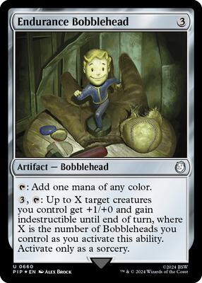 Endurance Bobblehead (Surge Foil) card from Universes Beyond: Fallout