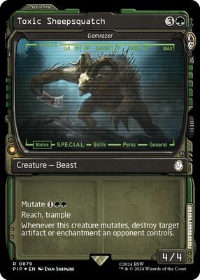 Toxic Sheepsquatch - Gemrazer (Showcase) (Surge Foil) card from Universes Beyond: Fallout