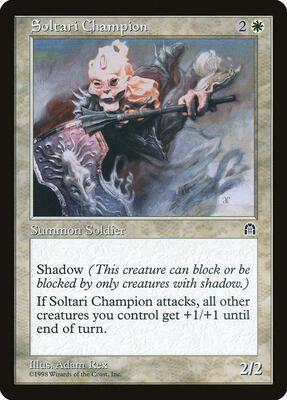 Soltari Champion card from Stronghold