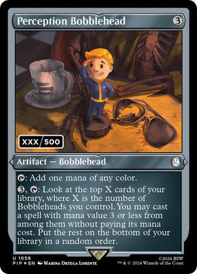 Perception Bobblehead (Serial Numbered) card from Universes Beyond: Fallout