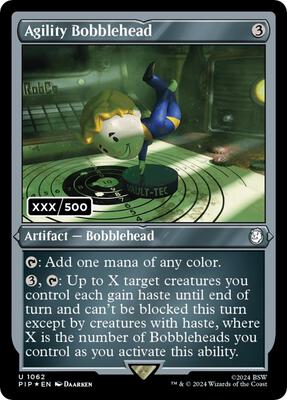 Agility Bobblehead (Serial Numbered) card from Universes Beyond: Fallout