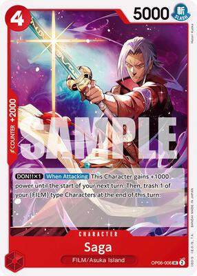 Saga card from Wings of the Captain