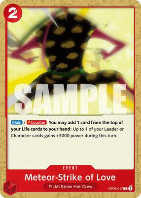 Meteor-Strike of Love card from Wings of the Captain