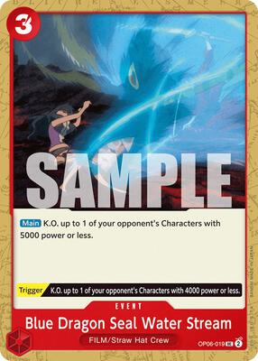 Blue Dragon Seal Water Stream card from Wings of the Captain
