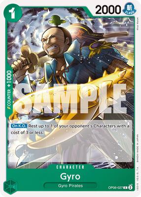 Gyro card from Wings of the Captain