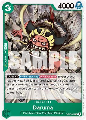 Daruma card from Wings of the Captain