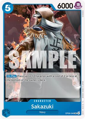 Sakazuki card from Wings of the Captain