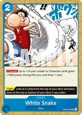 White Snake card from Wings of the Captain