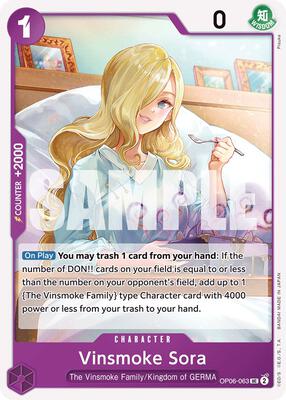 Vinsmoke Sora card from Wings of the Captain