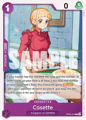 Cosette card from Wings of the Captain
