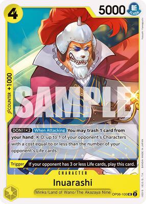 Inuarashi card from Wings of the Captain