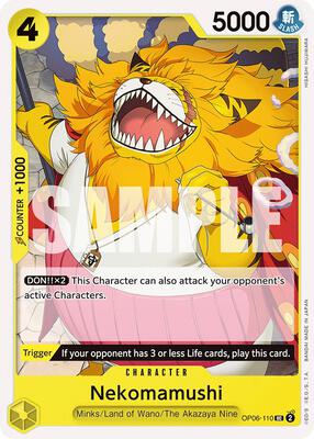 Nekomamushi card from Wings of the Captain