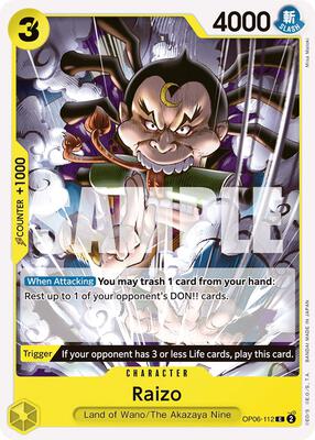 Raizo card from Wings of the Captain