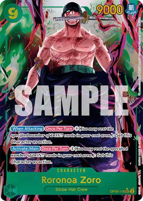 Roronoa Zoro (Alternate Art) card from Wings of the Captain