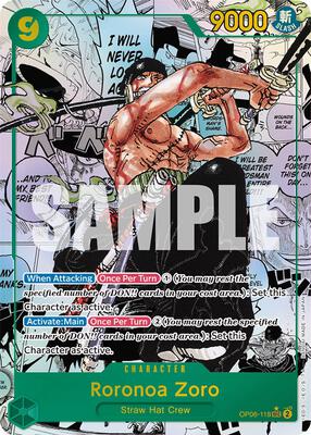 Roronoa Zoro (Alternate Art) (Manga) card from Wings of the Captain