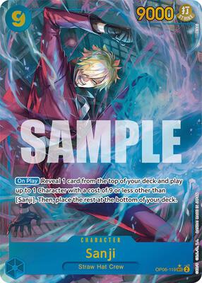 Sanji (Alternate Art) card from Wings of the Captain