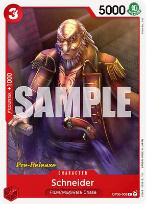 Schneider card from Wings of the Captain Pre-Release Cards