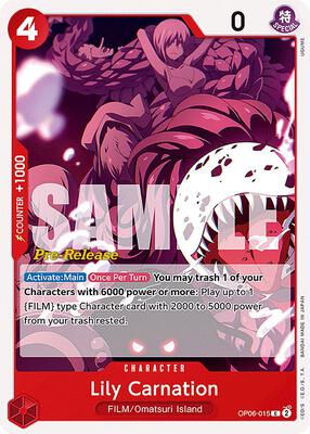 Lily Carnation card from Wings of the Captain Pre-Release Cards