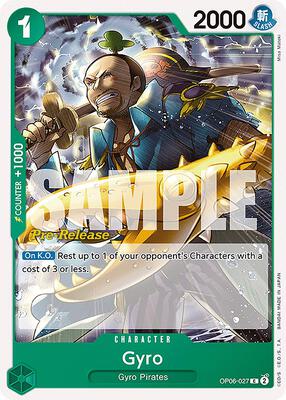 Gyro card from Wings of the Captain Pre-Release Cards