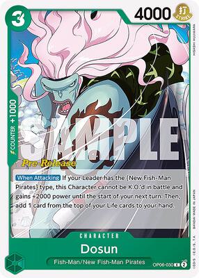 Dosun card from Wings of the Captain Pre-Release Cards