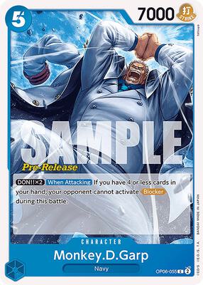 Monkey.D.Garp card from Wings of the Captain Pre-Release Cards