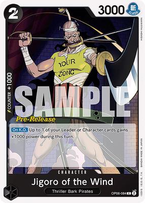 Jigoro of the Wind card from Wings of the Captain Pre-Release Cards