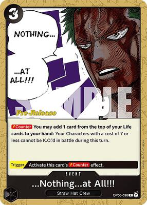 ...Nothing...at All!!! card from Wings of the Captain Pre-Release Cards