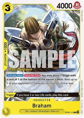 Braham card from Wings of the Captain Pre-Release Cards