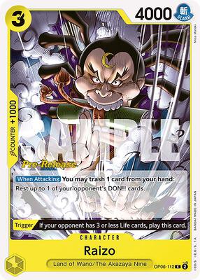 Raizo card from Wings of the Captain Pre-Release Cards