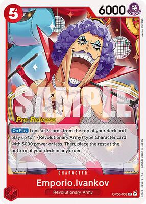 Emporio.Ivankov card from Wings of the Captain Pre-Release Cards