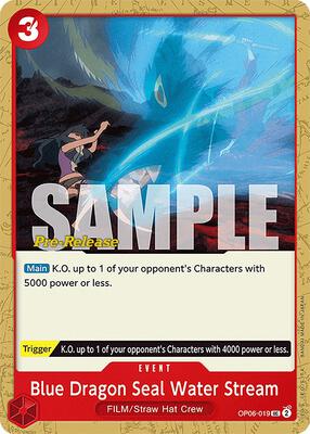 Blue Dragon Seal Water Stream card from Wings of the Captain Pre-Release Cards