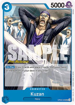 Kuzan card from Wings of the Captain Pre-Release Cards