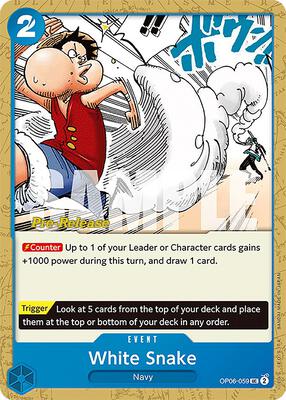 White Snake card from Wings of the Captain Pre-Release Cards