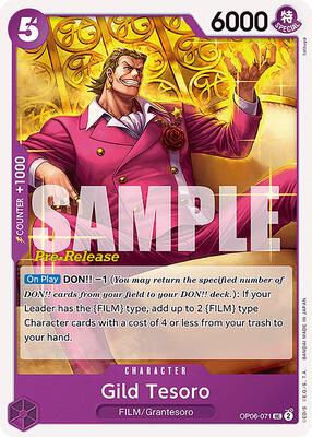 Gild Tesoro card from Wings of the Captain Pre-Release Cards