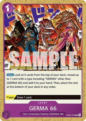 GERMA 66 card from Wings of the Captain Pre-Release Cards