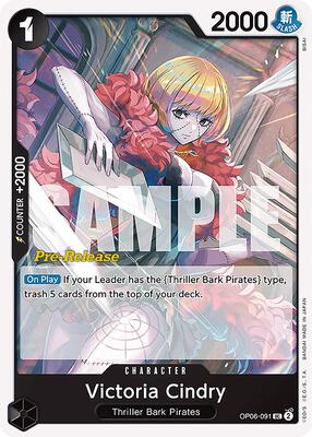 Victoria Cindry card from Wings of the Captain Pre-Release Cards