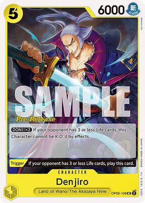 Denjiro card from Wings of the Captain Pre-Release Cards